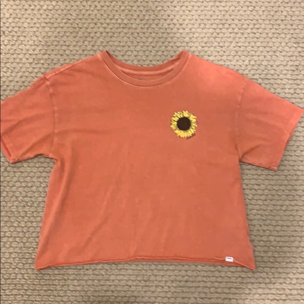 orange crop top